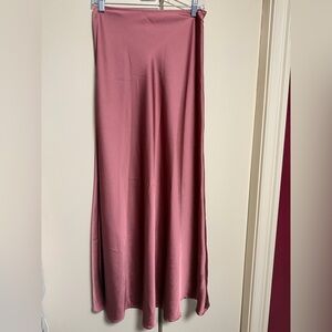SHEIN Rose Satin Maxi Skirt